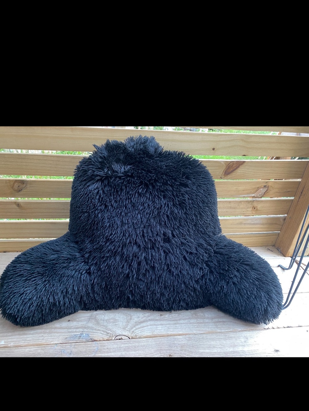Mainstays Black Plush Kids Support Pillow